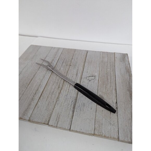 Fruit Handle #6 Stainless Steel Wide Meat Fork 12" USA Vintage - Picture 4 of 7